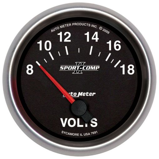 Picture of Autometer Sport - Comp II 2 - 58in 18V Electrical Voltmeter Gauge