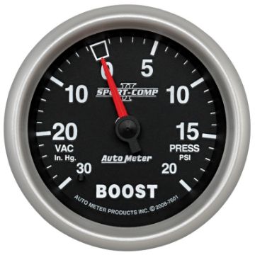Picture of Autometer Sport - Comp II VACBoost 2 58in 30 IN HG - 20PSI Mechanical Gauge