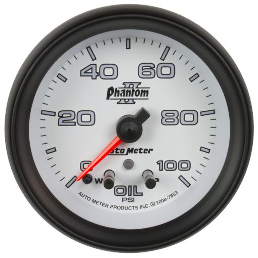 Picture of Autometer Phantom II 2 - 58in 100 PSI Stepper Motor Oil Pressure Gauge