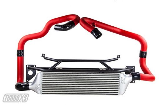 Picture of Turbo XS FMIC 2015 - 2017 Subaru STi - Wrinkle Red Pipes