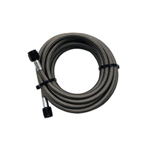 Picture of Snow Performance 15ft Braided Stainless Line (Black) w - 4AN Fittings (NX Version)