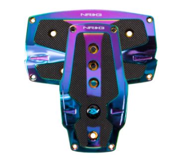 Picture of NRG Aluminum Sport Pedal AT - Neochrome wBlack Rubber Inserts