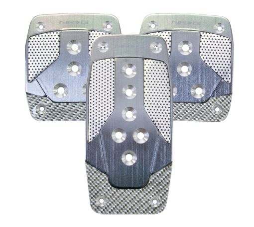 Picture of NRG Aluminum Sport Pedal MT - Gunmetal wSilver Carbon