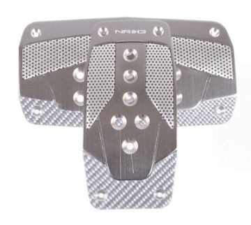 Picture of NRG Aluminum Sport Pedal AT - Gunmetal wSilver Carbon