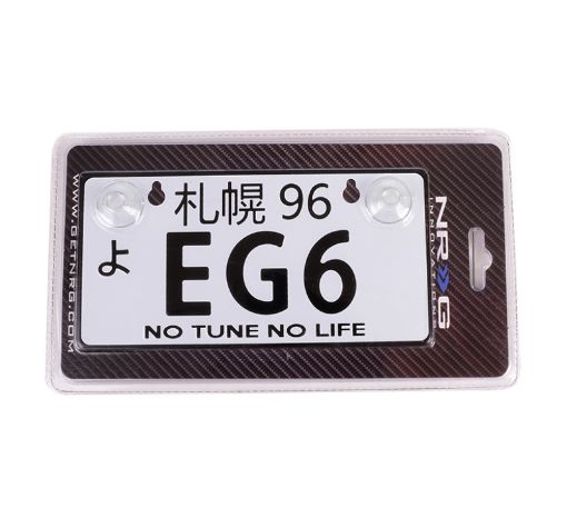 Picture of NRG Mini JDM Style Aluminum License Plate (Suction - Cup FitUniversal) - EG6