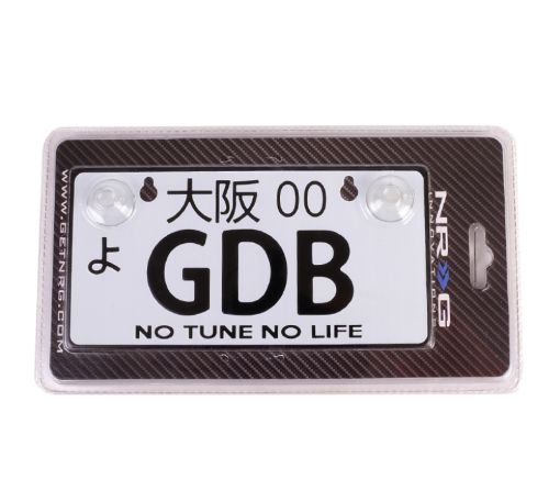 Picture of NRG Mini JDM Style Aluminum License Plate (Suction - Cup FitUniversal) - GDB
