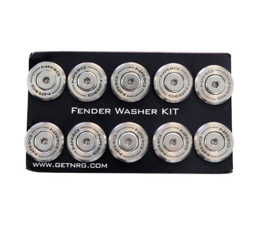 Picture of NRG M - Style Fender Washer Kit (TI Series) M6 Bolts For Plastic (Silver WshrSilver Scrw) - Set of 10