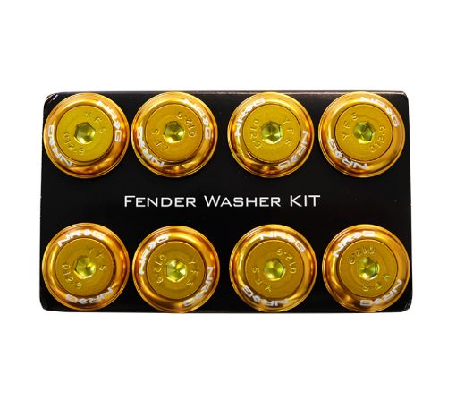 Picture of NRG Fender Washer Kit wColor Matched M8 Bolt Rivets For Plastic (Rose Gold) - Set of 8