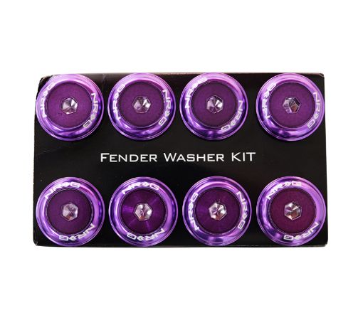 Picture of NRG Fender Washer Kit wColor Matched M8 Bolt Rivets For Plastic (Purple) - Set of 8