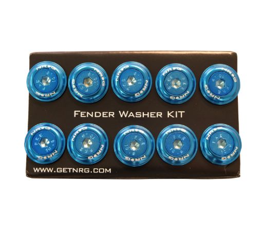 Picture of NRG Fender Washer Kit wColor Matched M6 Bolt Rivets For Plastic (Blue) - Set of 10