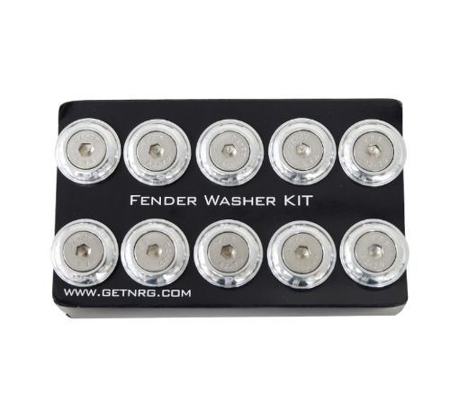 Picture of NRG Fender Washer Kit wRivets For Plastic (Silver) - Set of 10