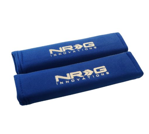 Picture of NRG Seat Belt Pads 2.7in. W x 11in. L (Blue) Short - 2pc