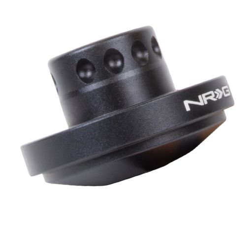 Picture of NRG Short Spline Adapter - Polaris RZR Ranger (Secures wOEM Lock Nut Fits Quick Lock) - Black