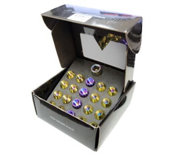 Picture of NRG 200 Series M12 X 1.5 Titanium Lug Nut Set - 21 Pc wLock Key Socket - Neochrome