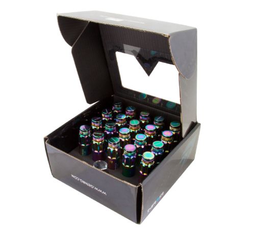 Picture of NRG 700 Series M12 X 1.5 Steel Lug Nut wDust Cap Cover Set 21 Pc wLocks Lock Socket - Neochrome