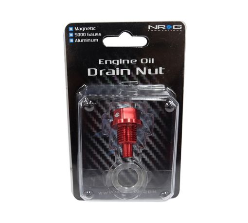 Picture of NRG Magnetic Oil Drain Plug M14X1.5 AcuraHondaMazdaMitsubishi - Red