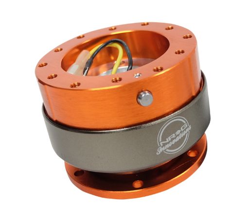 Picture of NRG Quick Release Gen 2.0 - Orange Body Titanium Chrome Ring