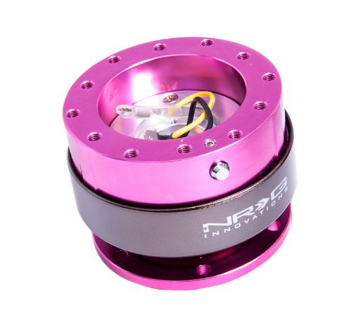 Picture of NRG Quick Release Gen 2.0 - Pink Body Titanium Chrome Ring