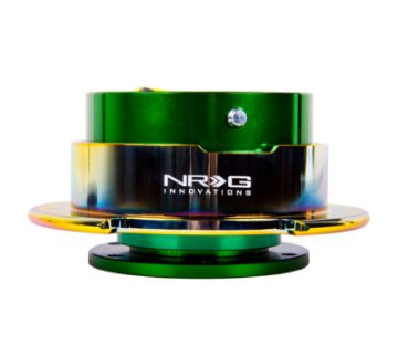Picture of NRG Quick Release Gen 2.5 - Green Body Neochrome Ring
