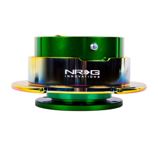 Picture of NRG Quick Release Gen 2.5 - Green Body Neochrome Ring