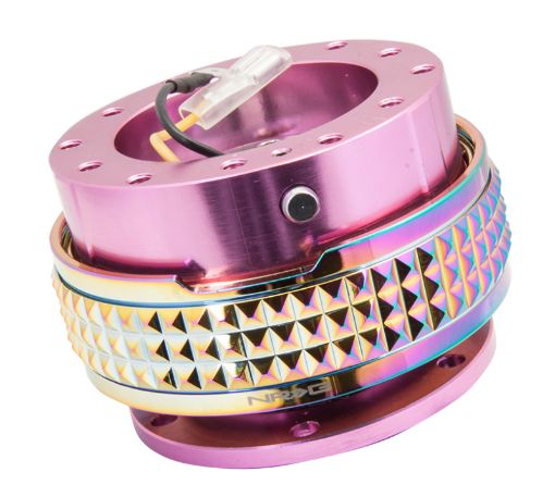 Picture of NRG Quick Release Kit - Pyramid Edition - Pink Body Neochrome Pyramid Ring