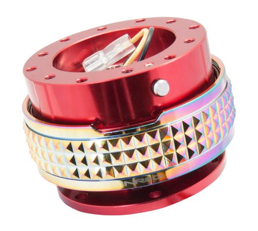 Picture of NRG Quick Release Kit - Pyramid Edition - Red Body Neochrome Pyramid Ring
