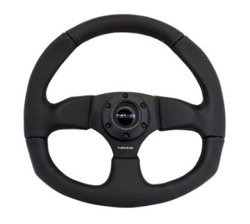 Picture of NRG Reinforced Steering Wheel (320mm Horizontal 330mm Vertical) Leather wBlack Stitching