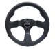 Picture of NRG Reinforced Steering Wheel (320mm) Black Leather wBlue Stitching