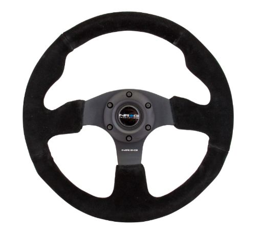 Picture of NRG Reinforced Steering Wheel (320mm) Suede wBlack Stitch