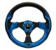 Picture of NRG Reinforced Steering Wheel (320mm) Blk wBlue Trim