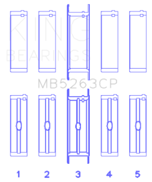 Picture of King 00 - 03 Ford F - 650F - 750 T444E (Size STD) Crankshaft Main Bearing Set