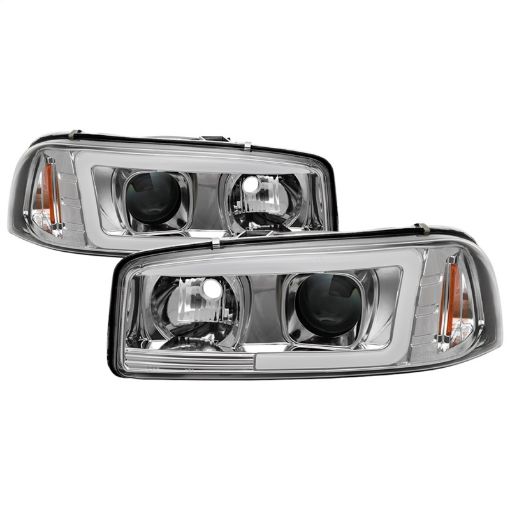 Picture of Spyder GMC Sierra 150025003500 99 - 06 V2 Projector Headlights - DRL - Chrome PRO - YD - CDE00V2 - LB - C