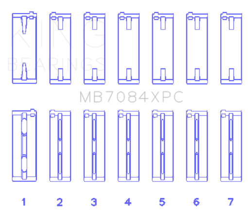 Picture of King Toyota 2JZGE2JZGTE 24V 3.0L (Size STD) pMaxKote Performance Main Bearing Set