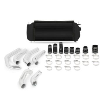 Picture of Mishimoto 15 - 17 Ford F - 150 EcoBoost 2.7L Black Performance Intercooler Kit w Polished Pipes