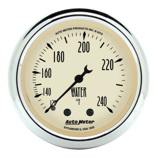 Picture of Autometer 2 - 116 inch Mechanical Antique Beige Water Temp Gauge 120 - 240 Deg F