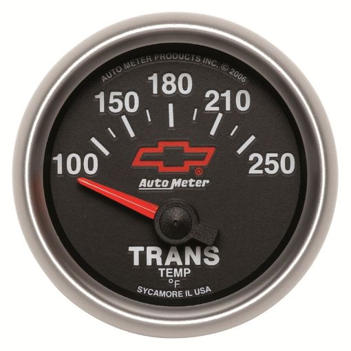 Picture of Autometer GM Bowtie Black 2 - 116in 100 - 250 Degree F Electronic Transmission Temperature Gauge