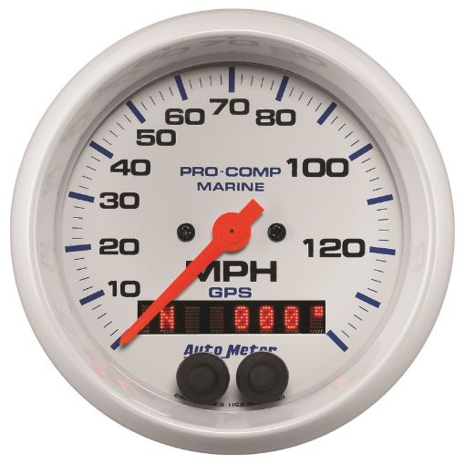 Picture of Autometer Gauge GPS Speedometer 3 - 38in 140 MPH Marine White Gauge