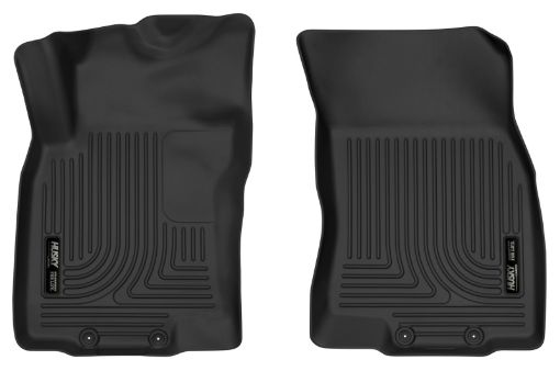 Picture of Husky Liners 14 - 18 Nissan Rogue 14 - 15 Nissan X - Trail X - Act Contour Black Front Floor Liners