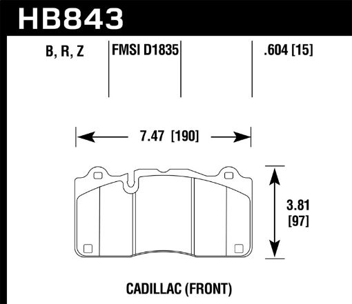 Picture of Hawk 2018 Chevrolet Camaro ZL1 HPS 5.0 Front Brake Pads
