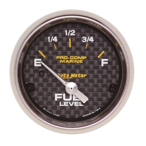 Picture of Autometer Marine Carbon Fiber 2 - 116in 240 - 33 Ohms Electric Fuel Level Gauge