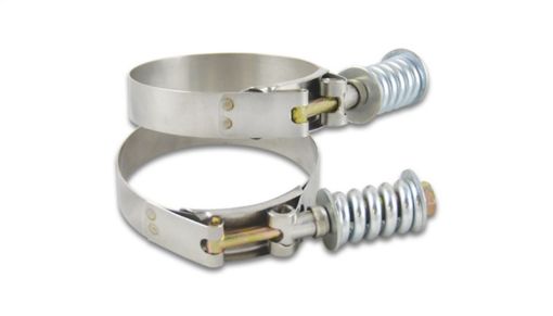 Picture of Vibrant SS T - Bolt Clamps Pack of 2 Size Range 2.46in to 2.76in OD For use w 2.25in ID Coupling