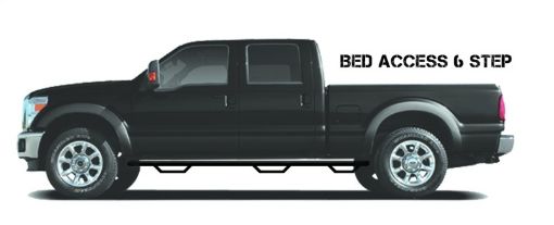 Picture of N - Fab Podium LG 14 - 17 ChevroletGMC 1500 Double Cab 6.5ft Bed - Tex Black - Bed Access - 3in