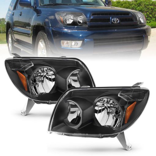 Picture of ANZO 2003 - 2005 Toyota 4Runner Crystal Headlights Black