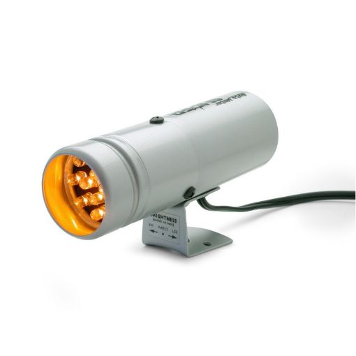 Picture of Autometer 12 Amber LED Super - Lite Shift Light Silver