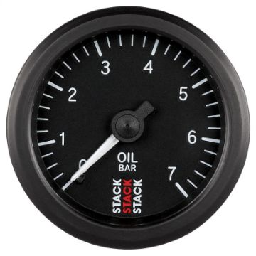 Picture of Autometer Stack Instruments 52mm 0 - 7 BAR M10 (M) Mechanical Oil Pressure Gauge - Black