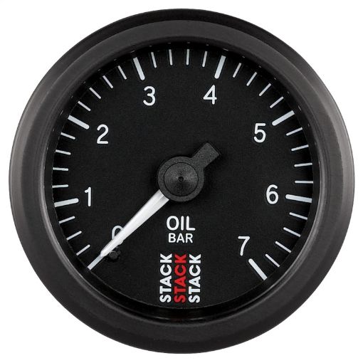 Picture of Autometer Stack Instruments 52mm 0 - 7 BAR M10 (M) Mechanical Oil Pressure Gauge - Black