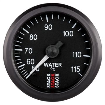 Picture of Autometer Stack Instruments 52mm 50 - 115 Celsius 38 BSPT (M) Mechanical Water Temp Gauge - Black