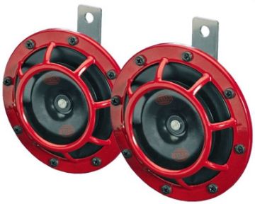 Picture of Hella Supertone Horn Kit 12V 300500HZ Red (003399803 003399801)