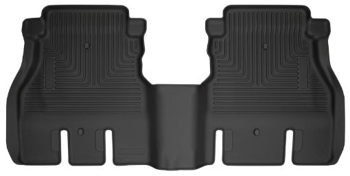 Picture of Husky Liners 19 - 24 Jeep Wrangler JLU WeatherBeater Second Row Black Floor Liners