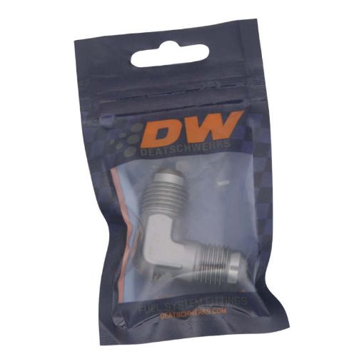 Picture of DeatschWerks 6AN Male Flare To 6AN Male Flare 90 - Degree Coupler Fitting
